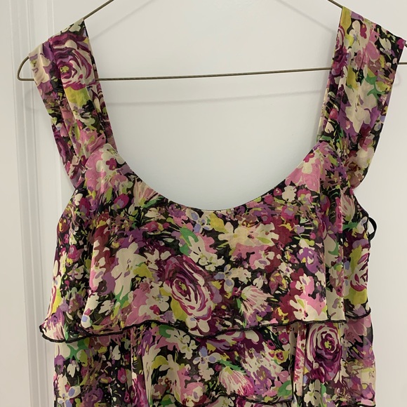 Suzi Chin for Maggy Boutique Tiered Purple Flower Dress - Picture 5 of 5